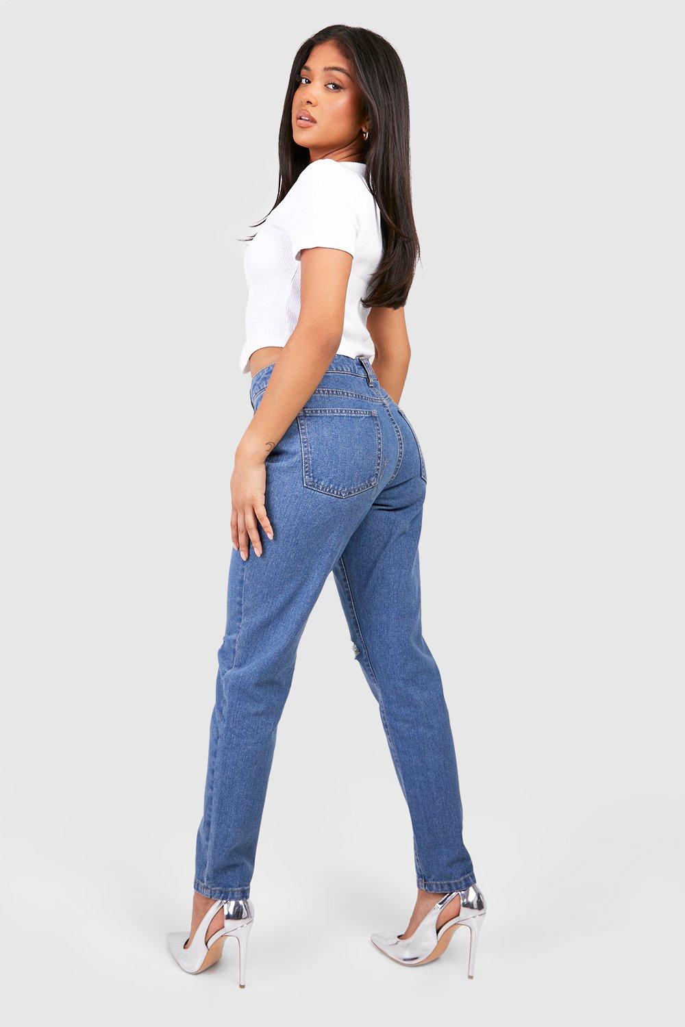 Vintage ripped mom fashion jeans